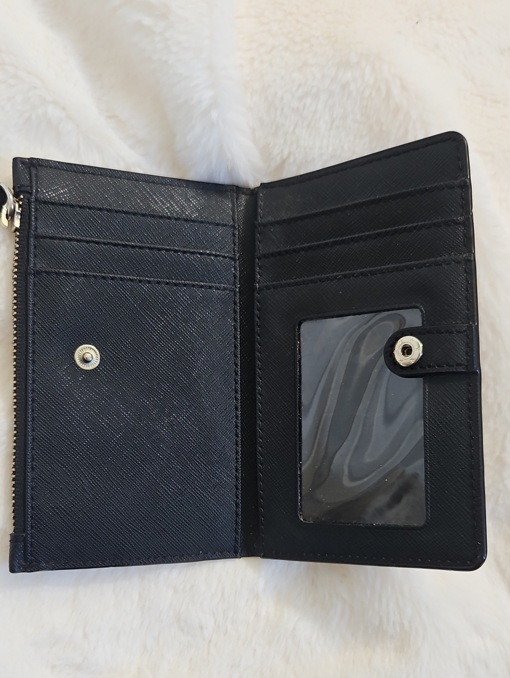 Karl Lagerfeld Paris Black Saffiano Mini Wallet/Card Holder - Picture 5 of 6